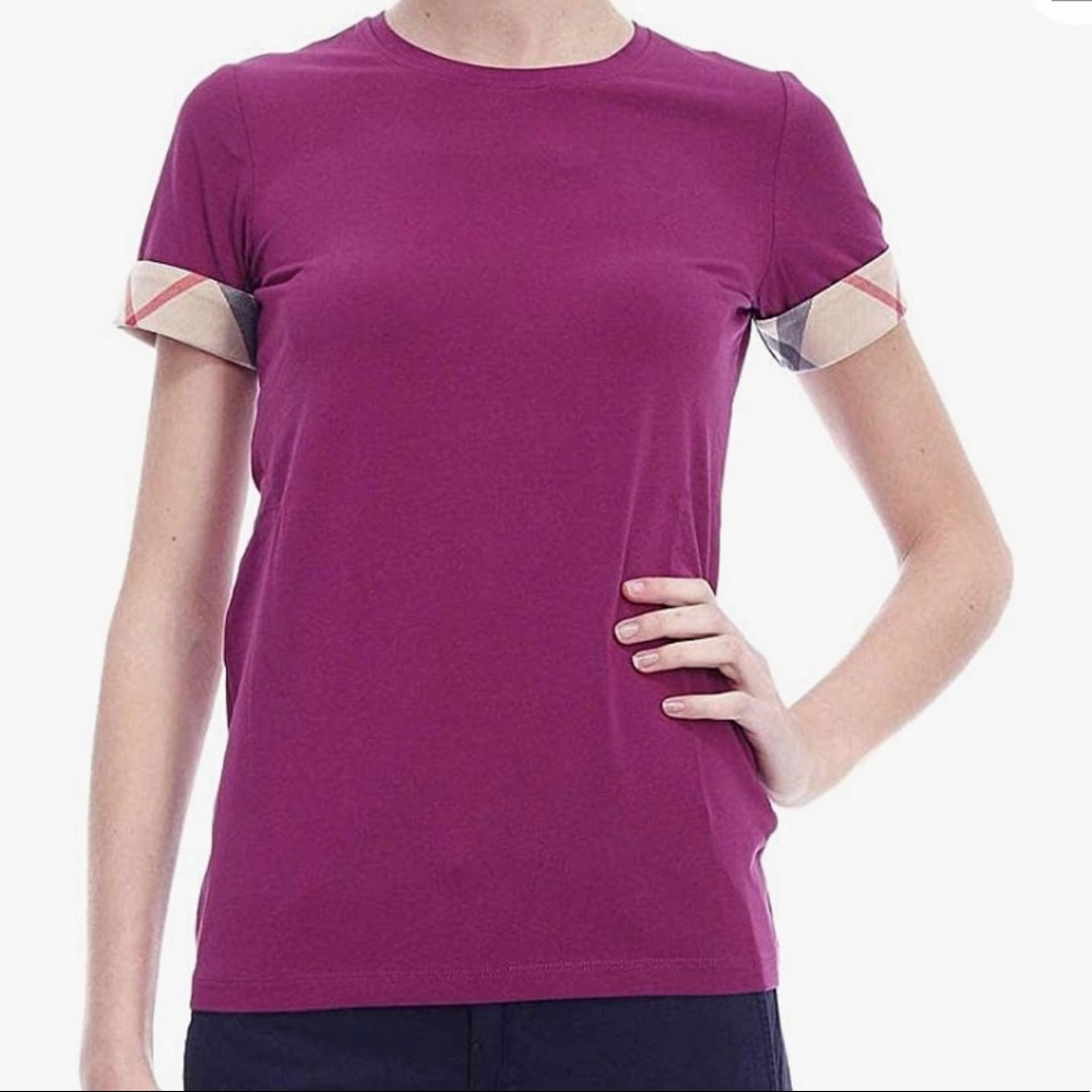 Burberry Brit Jersey Tshirt for women size S in purple